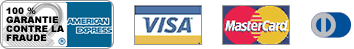 Réglement par carte American Express, Visa ou MasterCard.