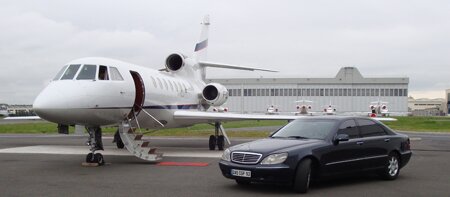 départ en jet privé du Bourget